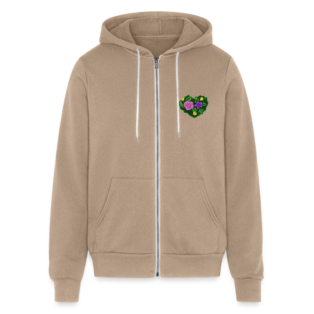 Bella + Canvas Unisex Full Zip Hoodie EARTH - tan