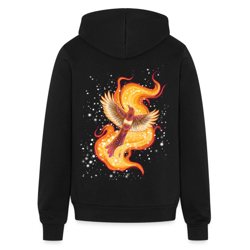 Bella + Canvas Unisex Full Zip Hoodie FIRE - black
