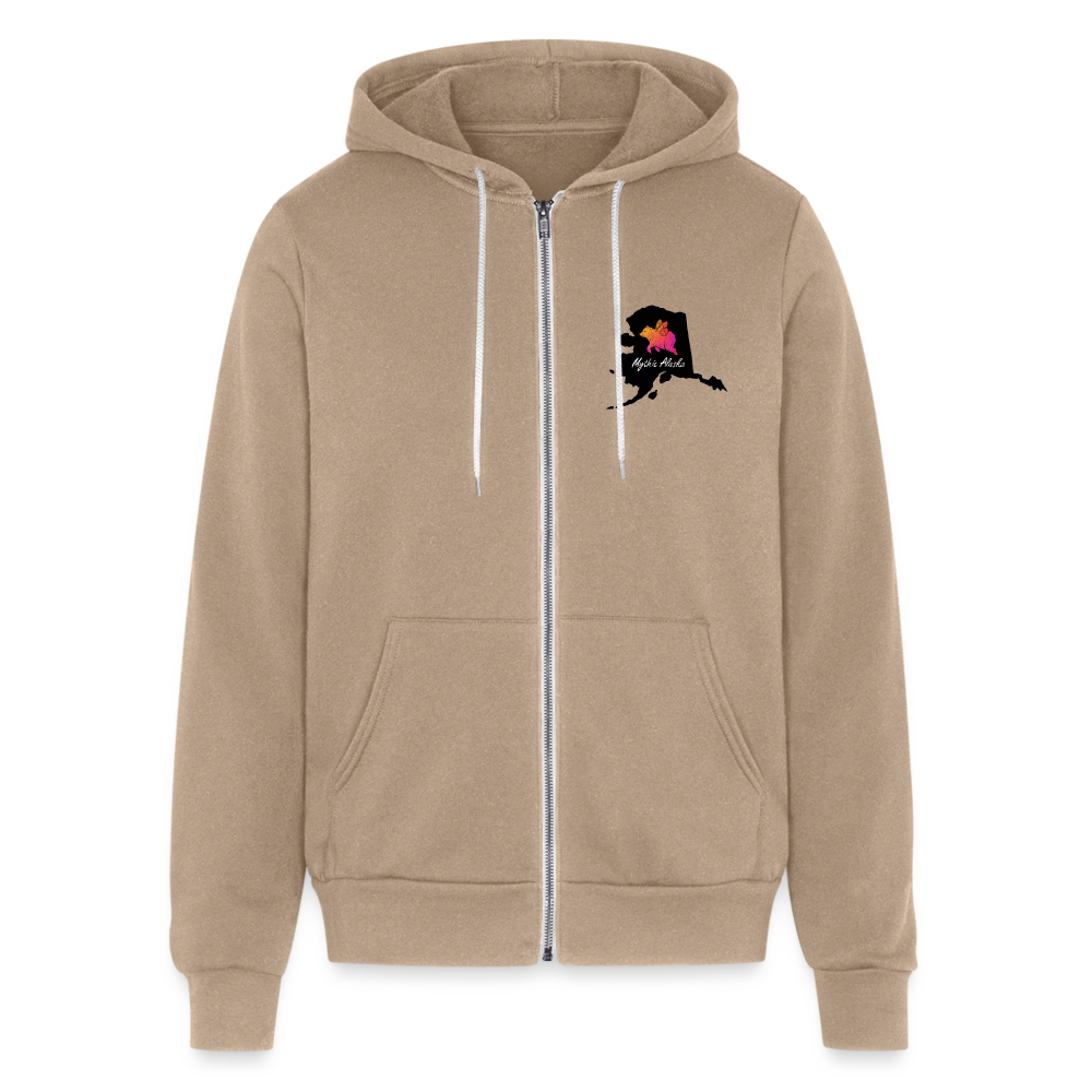 Bella + Canvas Unisex Full Zip Hoodie BUMBLEBEAR - tan