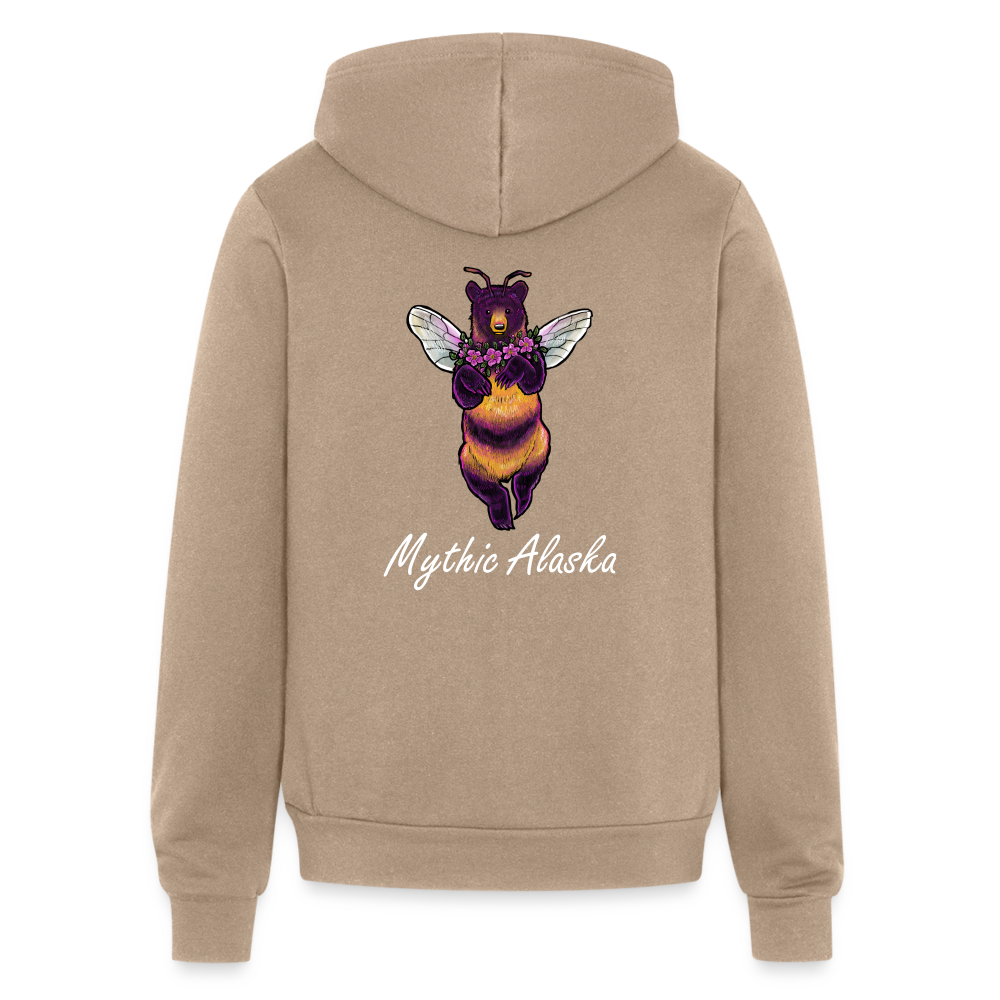 Bella + Canvas Unisex Full Zip Hoodie BUMBLEBEAR - tan