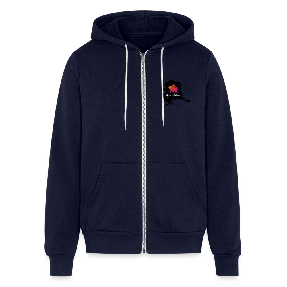 Bella + Canvas Unisex Full Zip Hoodie MAVIS MUSKOX - navy