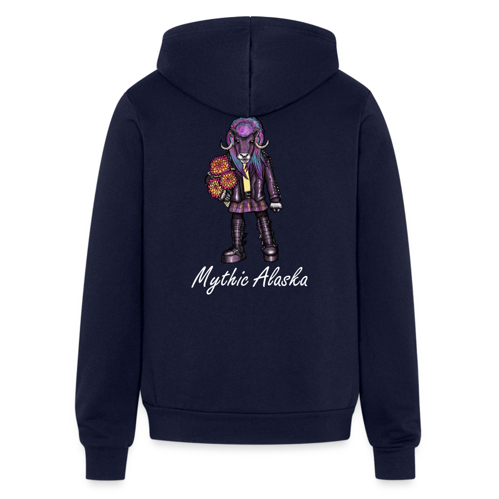 Bella + Canvas Unisex Full Zip Hoodie MAVIS MUSKOX - navy