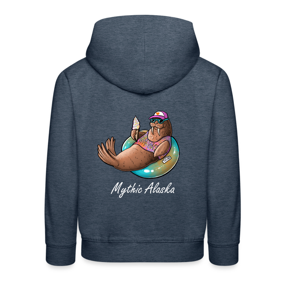 Kids‘ Premium Hoodie BOB THE WALRUS - heather denim