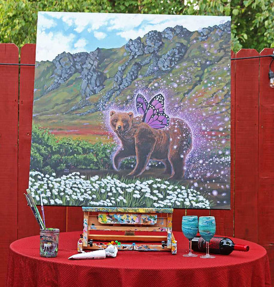 Butterbear - Acrylic on Canvas - 36" x 36"