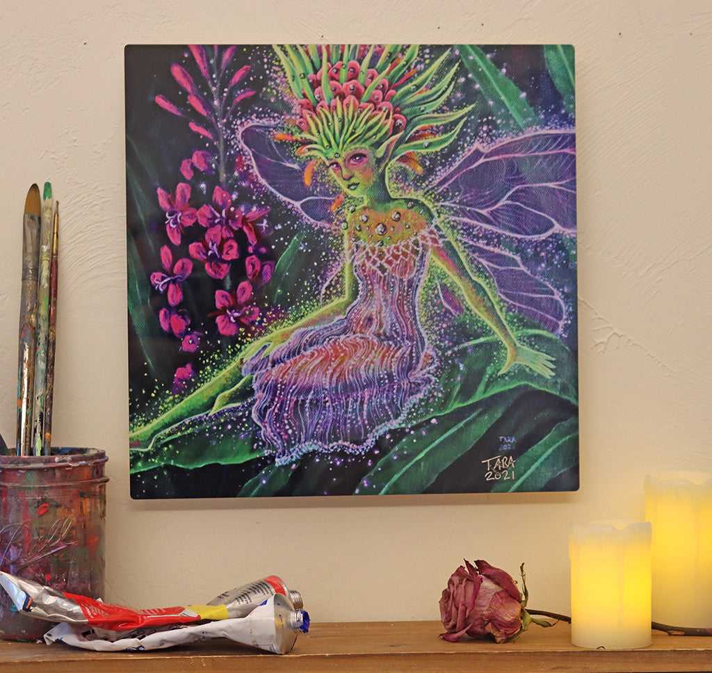 Fireweed Fairy - Metal Print