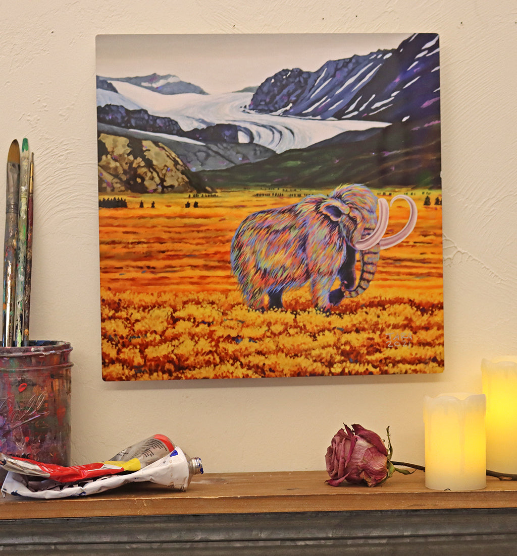 Rainbow Mammoth - Metal Print
