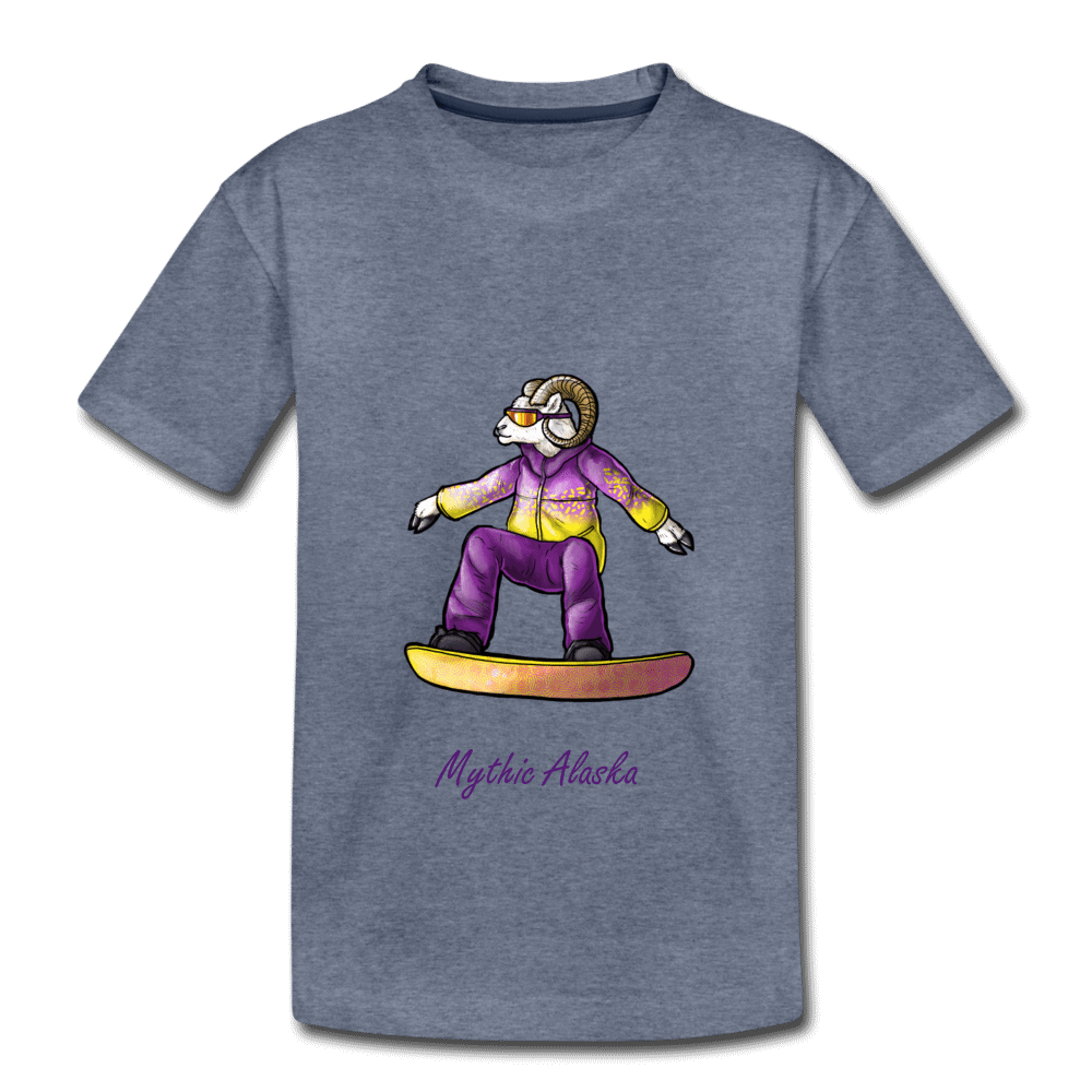 Steve D Sheep - Kids' Premium T-Shirt - heather blue