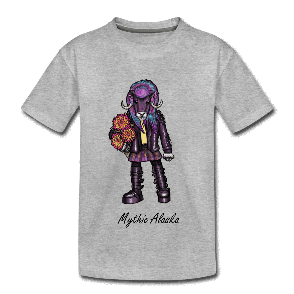 Mavis Muskox - Kids' Premium T-Shirt - heather gray