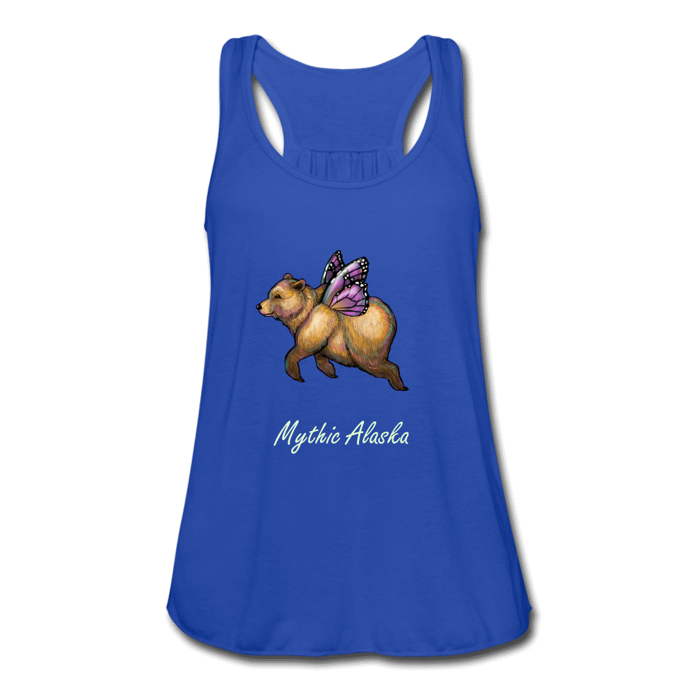Butterbear - Women's Flowy Tank Top by Bella - royal blue