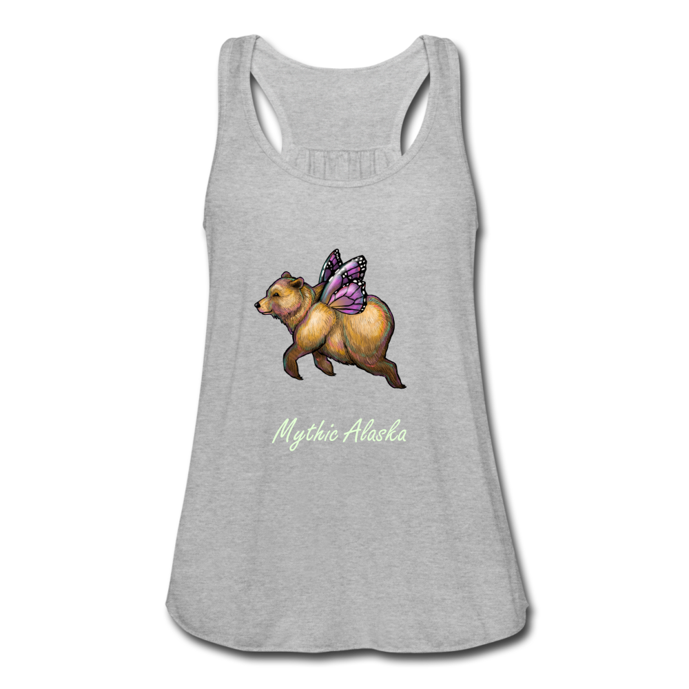 Butterbear - Women's Flowy Tank Top by Bella - heather gray
