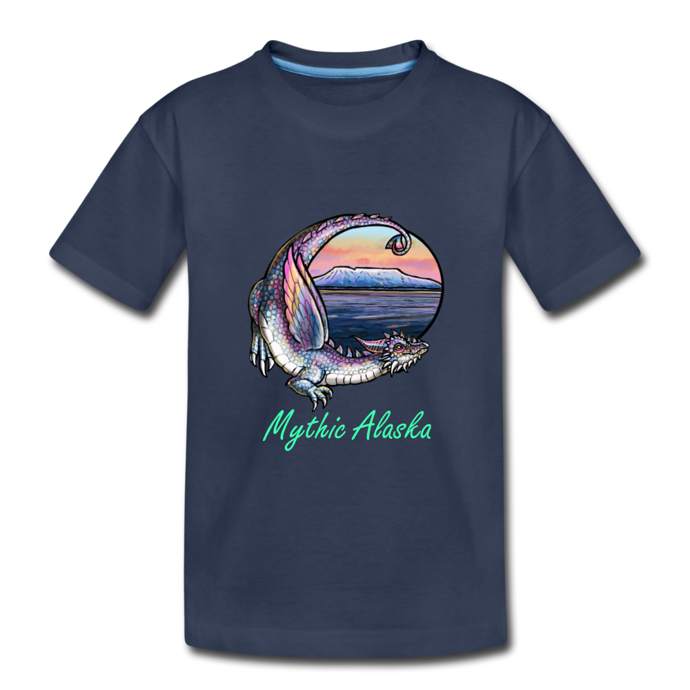 Sleeping Lady Dragon - Kids' Premium T-Shirt - navy