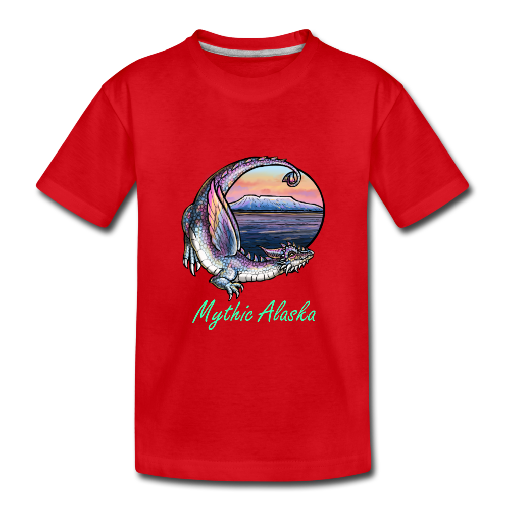 Sleeping Lady Dragon - Kids' Premium T-Shirt - red