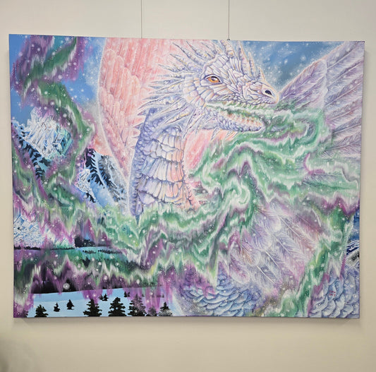 Winter Dragon - Acrylic on Canvas - 60" x 48"