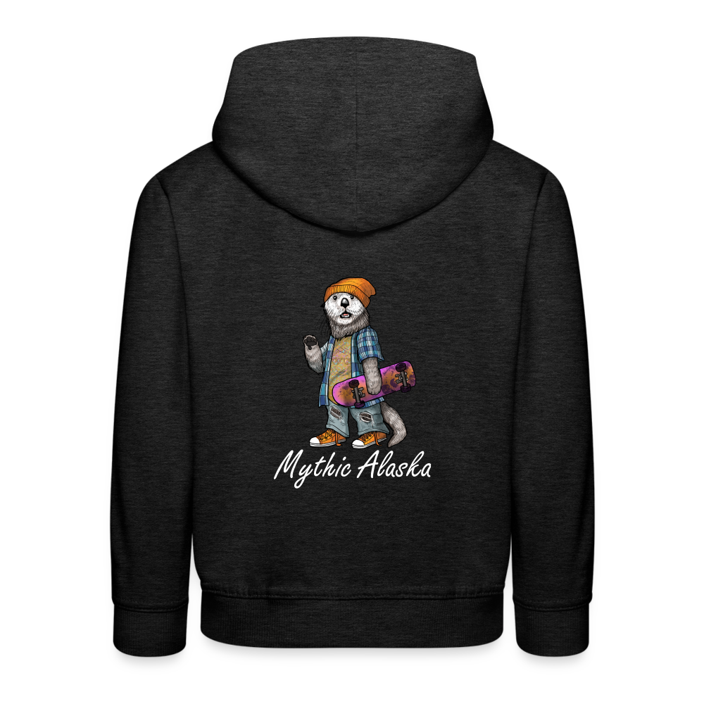 Kids‘ Premium Hoodie OLLIE OTTER - charcoal grey