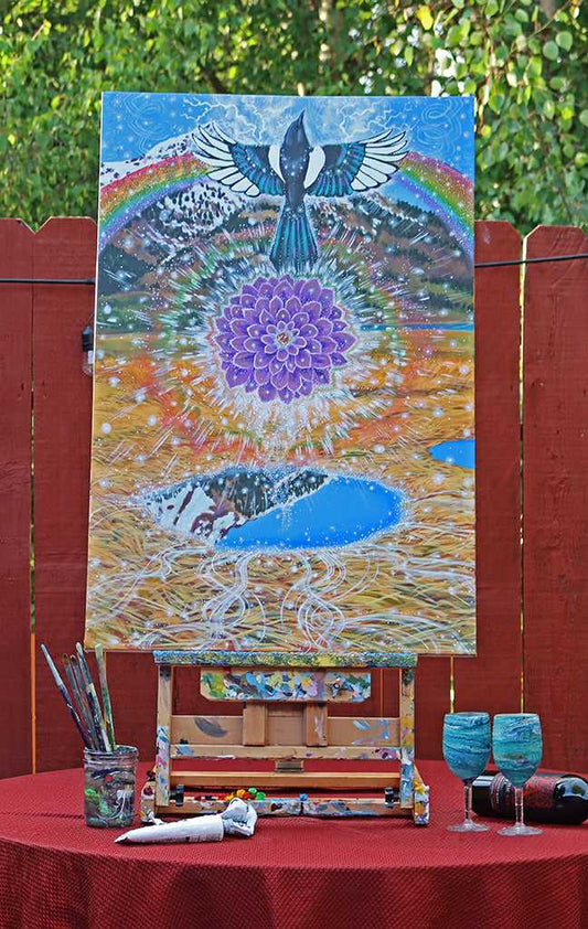 What Stillness Builds - Acrylic on Canvas - 24" x 36"