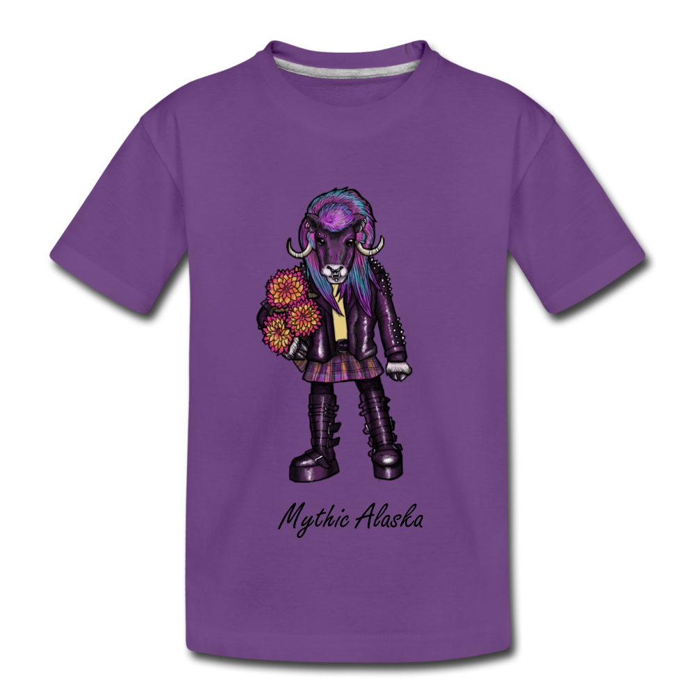 Mavis Muskox - Kids' Premium T-Shirt - purple