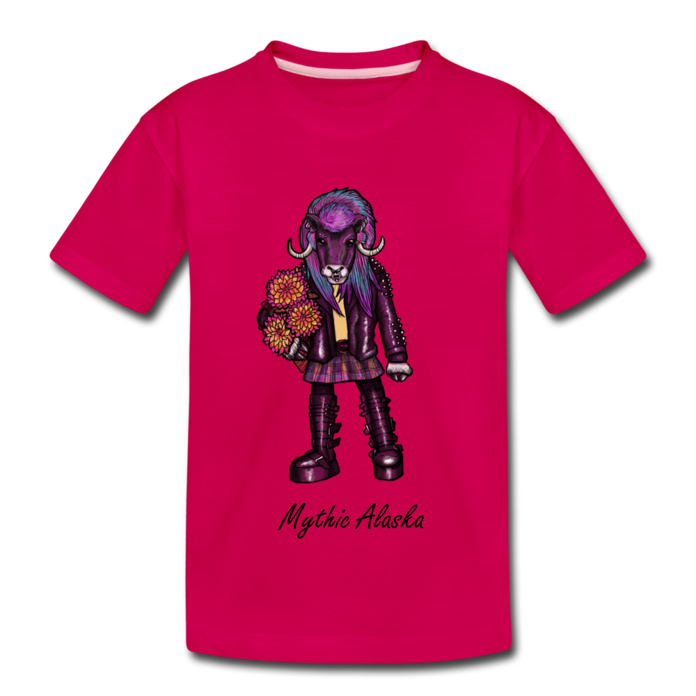 Mavis Muskox - Kids' Premium T-Shirt - dark pink