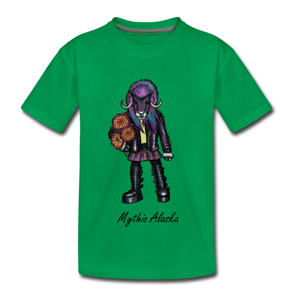 Mavis Muskox - Kids' Premium T-Shirt - kelly green