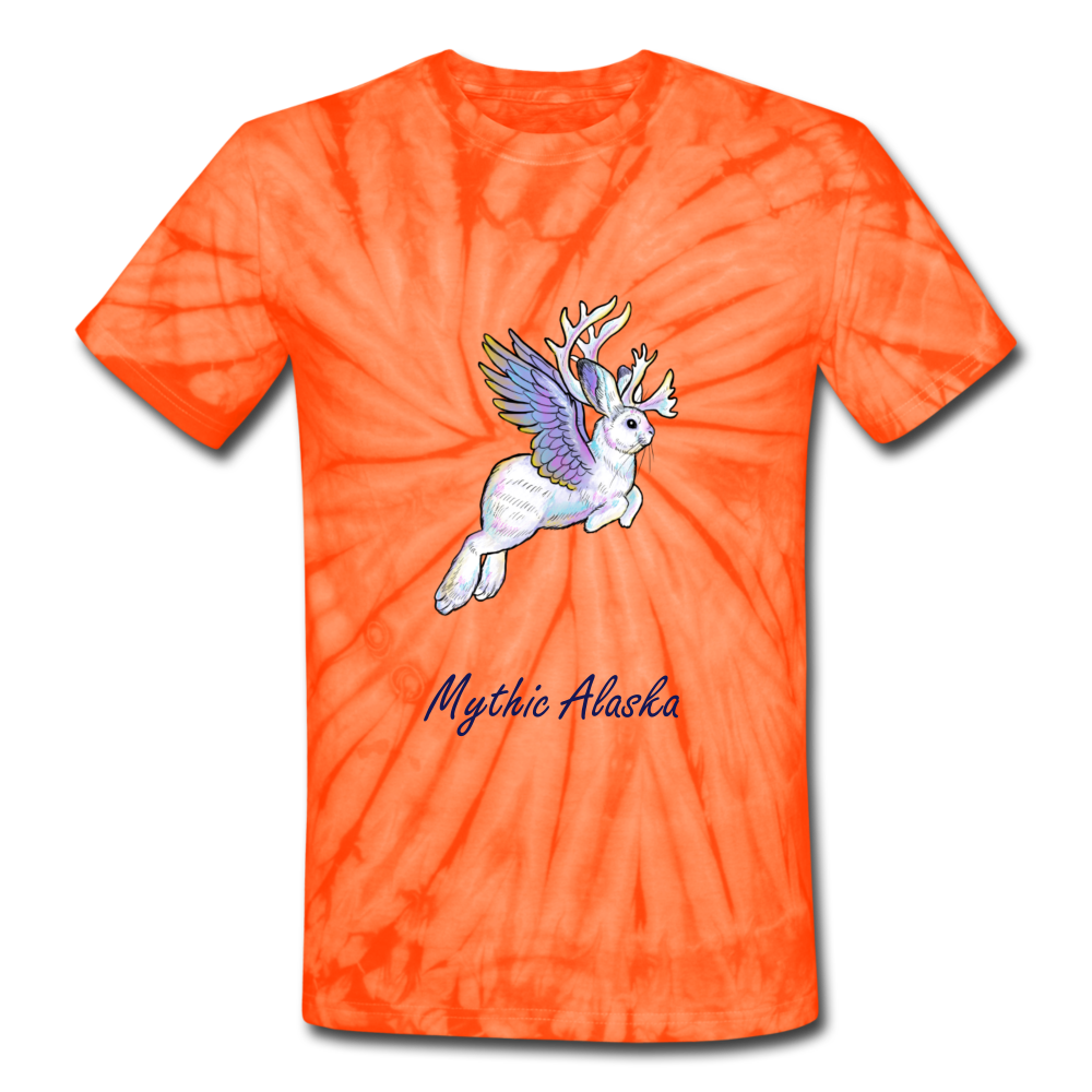 Jackabou - Unisex Tie Dye T-Shirt - spider orange