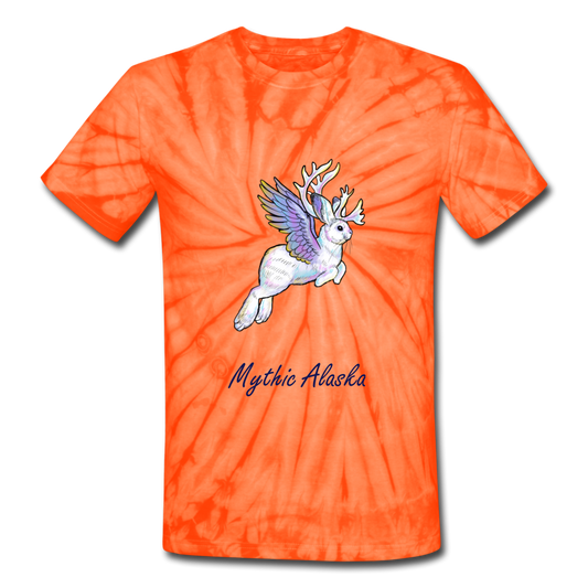 Jackabou - Unisex Tie Dye T-Shirt - spider orange