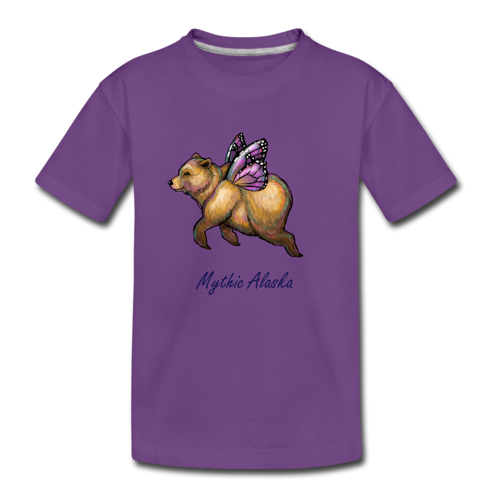 Butterbear - Kids' Premium T-Shirt - purple