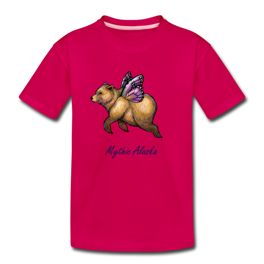 Butterbear - Kids' Premium T-Shirt - dark pink