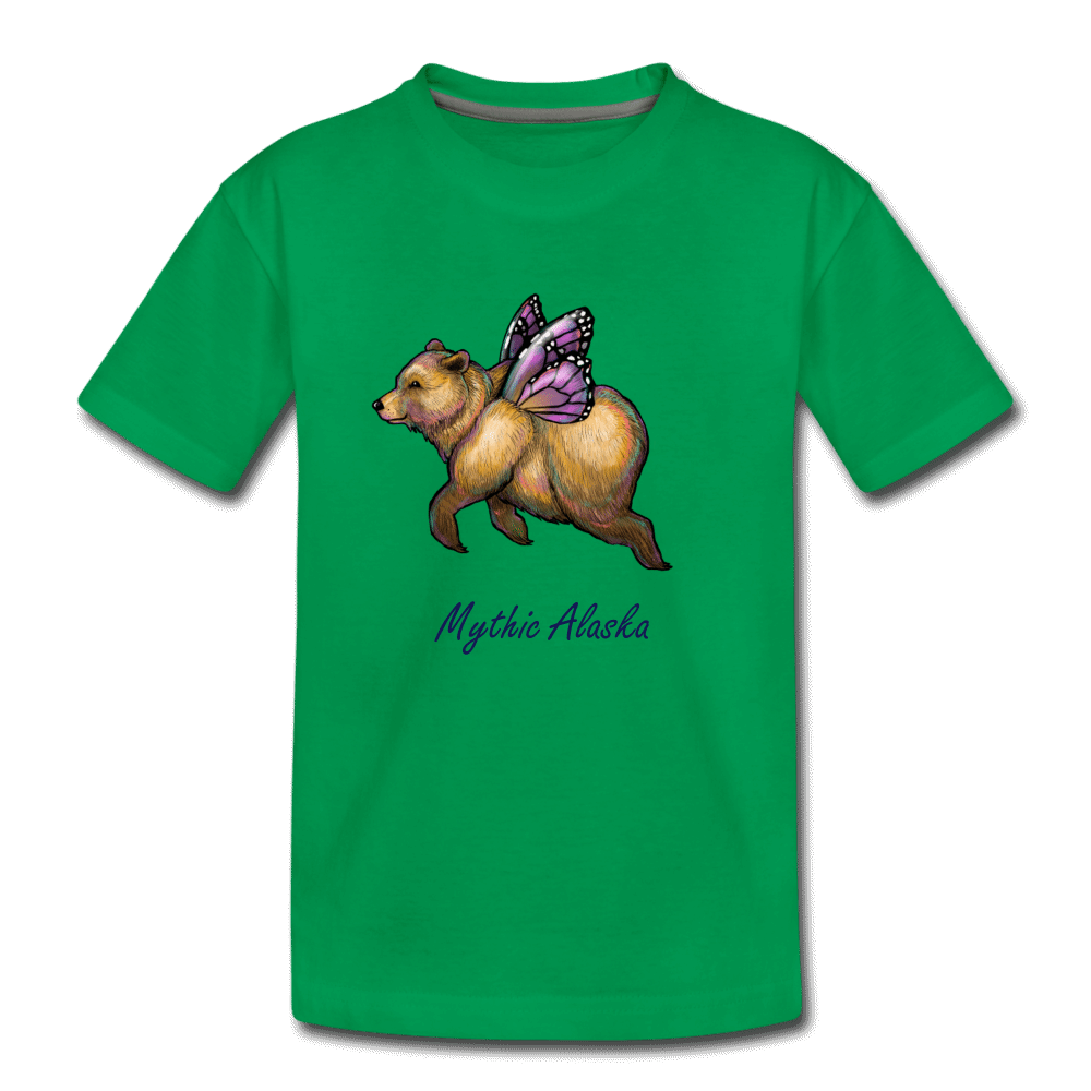 Butterbear - Kids' Premium T-Shirt - kelly green