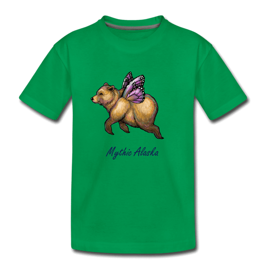 Butterbear - Kids' Premium T-Shirt - kelly green
