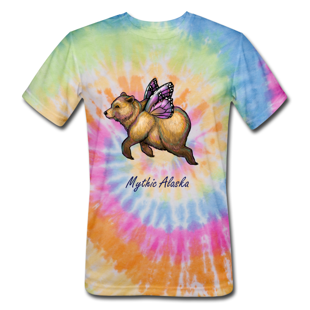 Butterbear - Unisex Tie Dye T-Shirt - rainbow