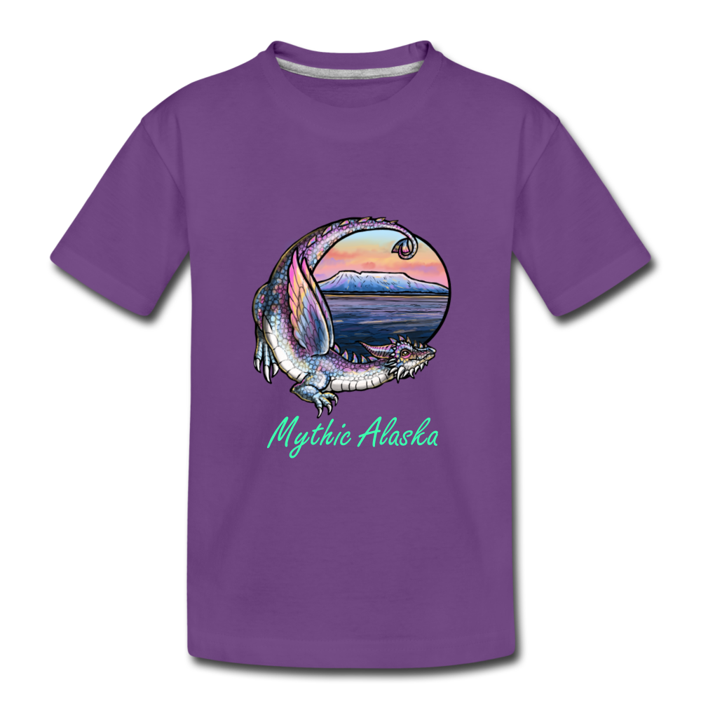 Sleeping Lady Dragon - Kids' Premium T-Shirt - purple