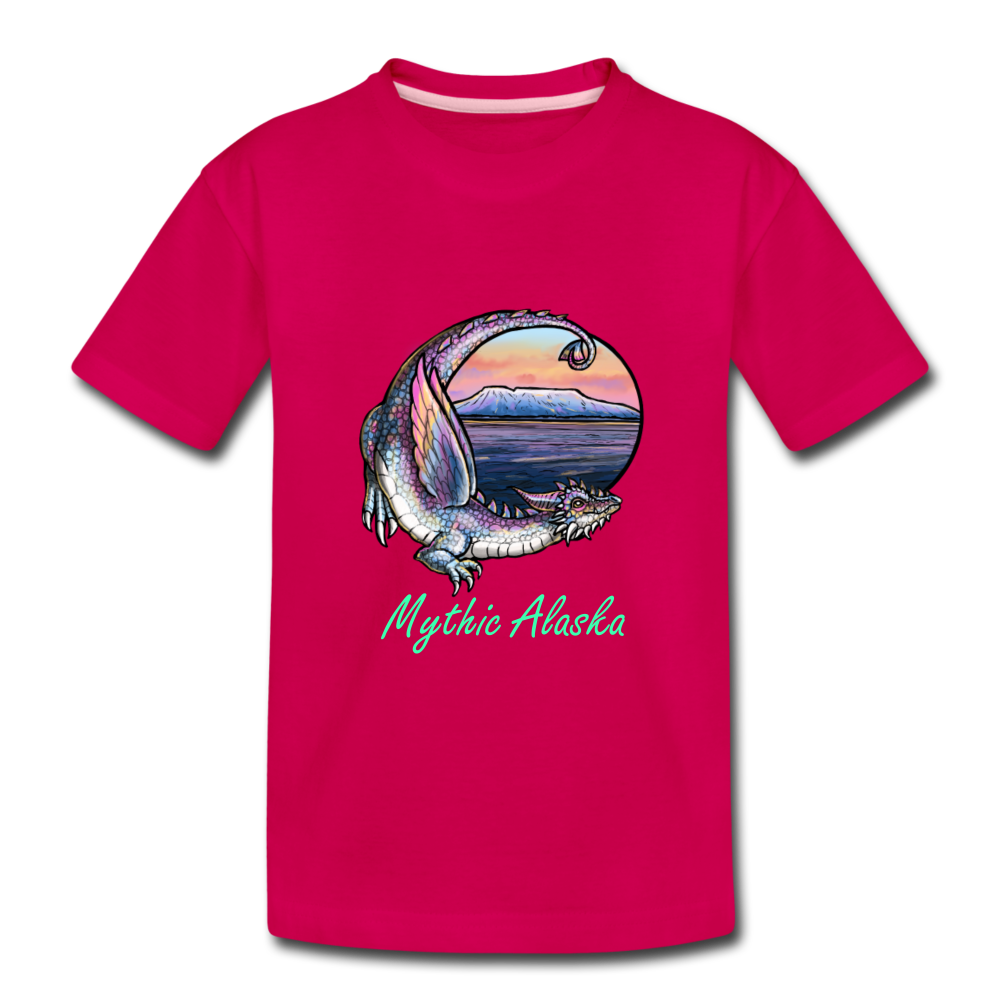 Sleeping Lady Dragon - Kids' Premium T-Shirt - dark pink