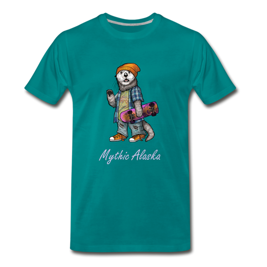 Ollie Otter - Men's Premium T-Shirt - teal