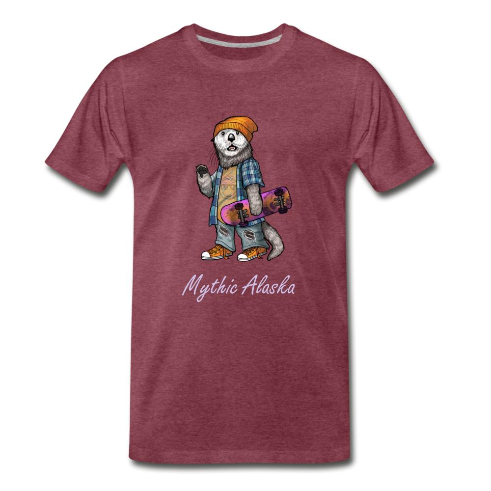 Ollie Otter - Men's Premium T-Shirt - heather burgundy